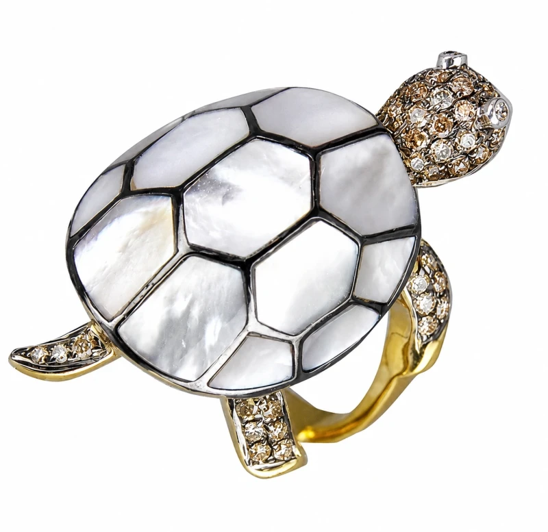 TURTLE COCKTAIL RING (SIZE 53)