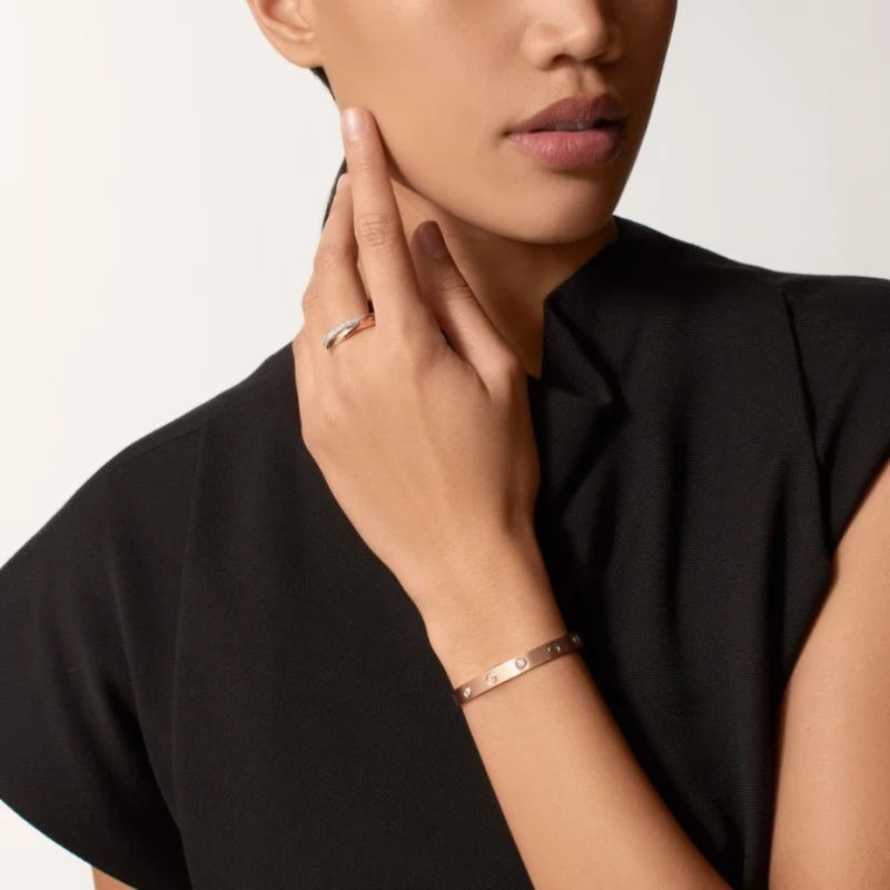 Cartier LOVE bracelet, classic model, brushed, 4 diamonds (SIZE 16) B6080016 2