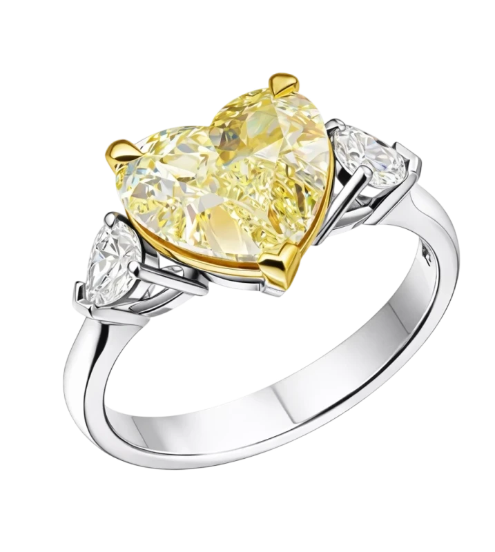 С БРИЛЛИАНТОМ 5.01 CT FANCY LIGHT YELLOW/VS2