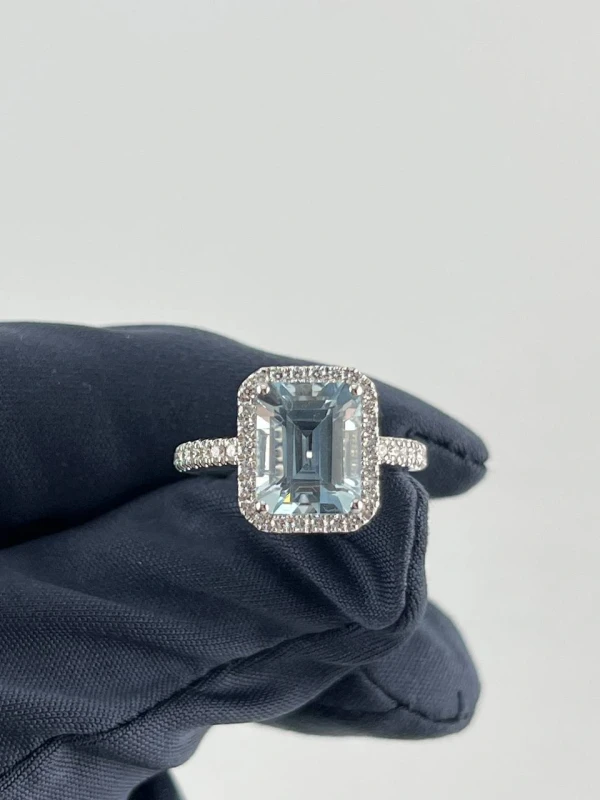 CRIVELLI Aquamarine 3.06 ct Diamond Ring 372-2048-M/53315258 4