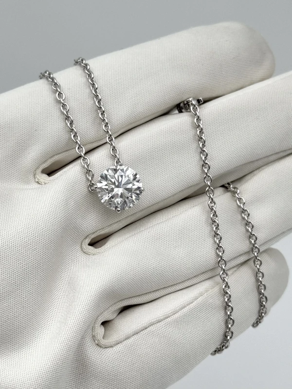 Cartier ROUND DIAMOND 4.01 CT E/VVS2 PENDANT (GIA) CR4.01CT 4