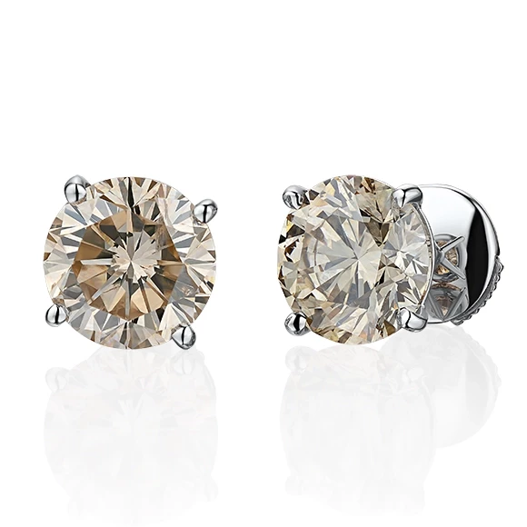 С БРИЛЛИАНТАМИ 2.66 CT FANCY BROWN/VS1 - 2.65 CT FANCY BROWN/SI1