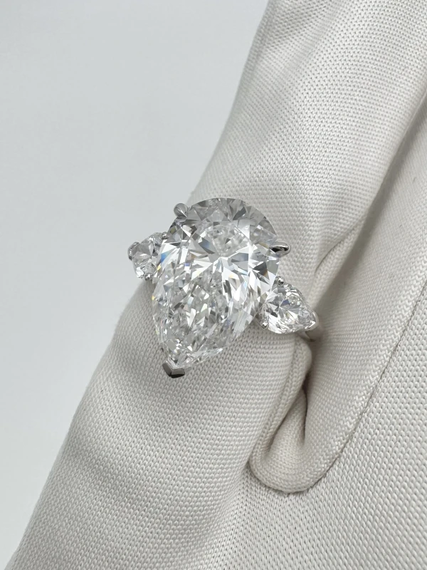 No name PEAR DIAMOND 5.21 CT D/VVS2 RING (GIA) nn5.21 D/VVS2 4