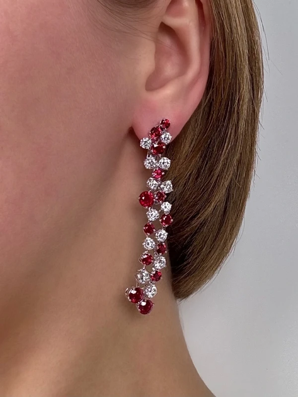 GRAFF DIAMOND&RUBY EARRING RGE2429 2