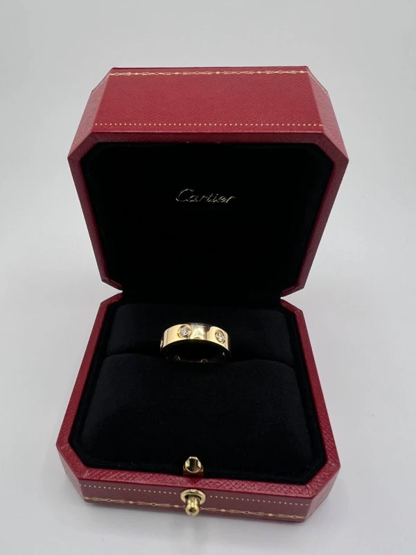 Cartier LOVE RING, 6 DIAMONDS, ROSE GOLD (SIZE 55) B4097500-55 2