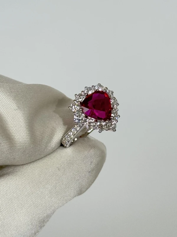 VERDI JEWELLERY КОЛЬЦО С РУБИНОМ 3.00 CT PIGEON BLOOD A15D 3