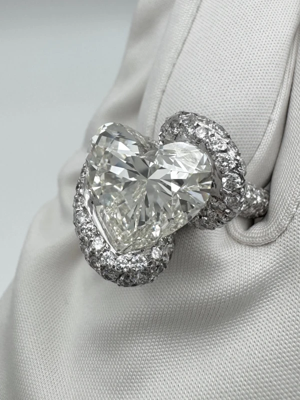 Earrings without a brand HEART DIAMOND 10.17 CT I/VS2 RING (GIA) NN10.17 4