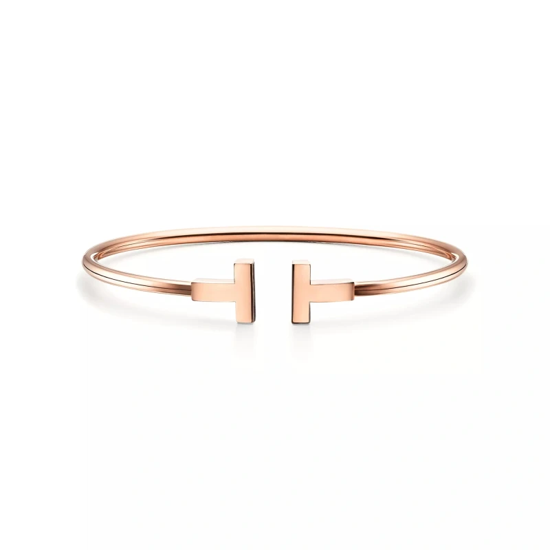 Narrow Wire Bracelet in Rose Gold (SIZE M)