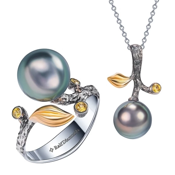 RalfDiamonds TAHITIAN PEARL SET RD