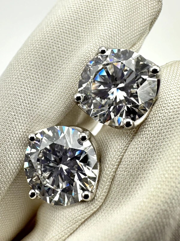 Earrings without a brand СЕРЬГИ-ПУСЕТЫ С БРИЛЛИАНТАМИ 4.00 - 4.03 CT (GIA) NN4.00-4.03CTD/VVS1 3