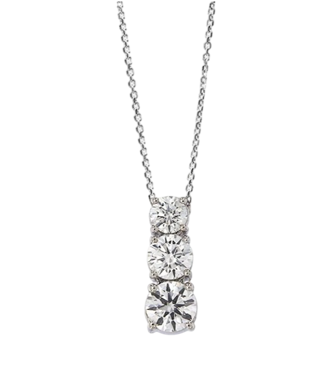 Trilogy Woman's Necklace with Diamonds 0.60 ct