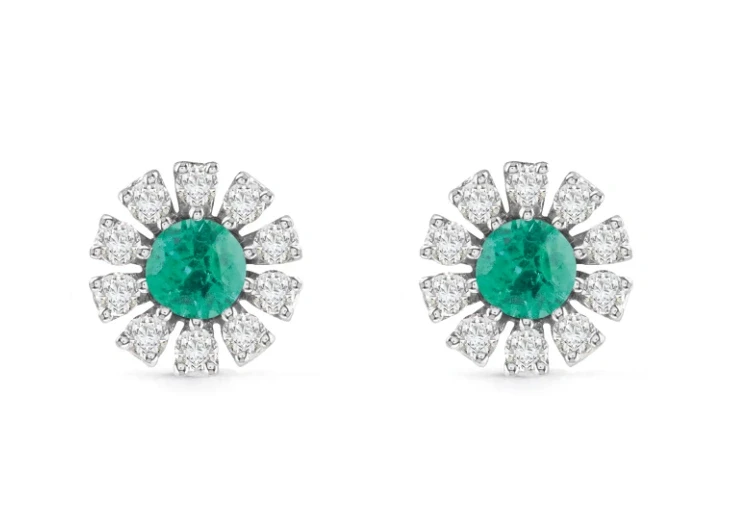 Margherita EARRINGS DIAMONDS & EMERALDS