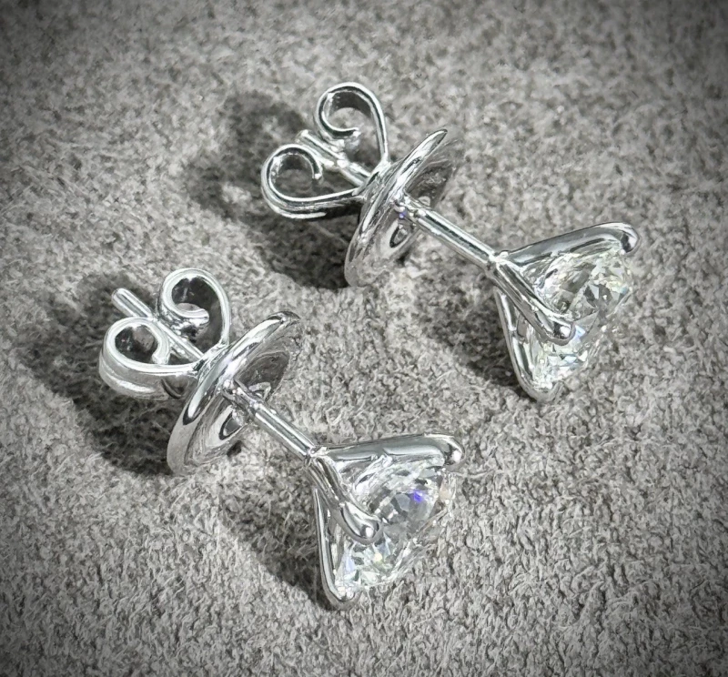 No name СЕРЬГИ-ПУСЕТЫ С БРИЛЛИАНТАМИ 1.50 - 1.50 CT I-G/VS1-VS2 GIA NN1.50-1.50CT 3