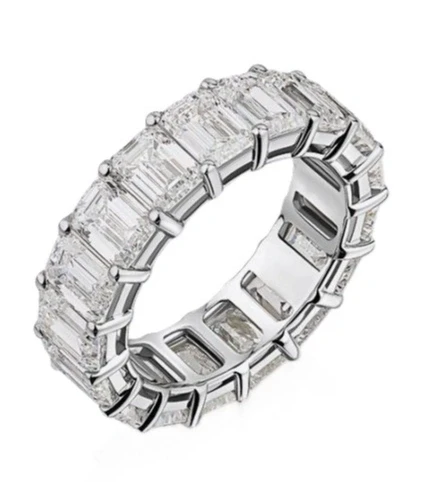 ETERNITY EMERALD DIAMOND RING 6.7 CT