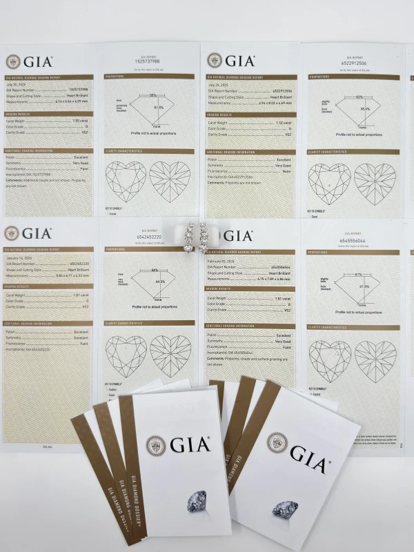 Earrings without a brand HEART DIAMOND 8.26 CT EARRINGS (GIA) NN8.26CT 6
