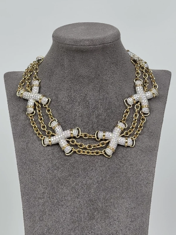 Tiffany & Co X Link Necklace in Yellow Gold and Platinum 60107672 4