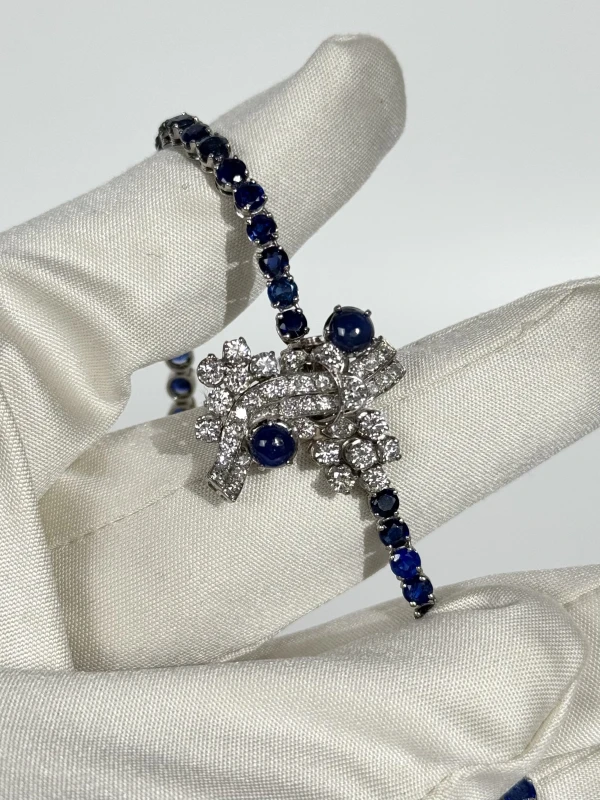 RalfDiamonds SAPPHIRE 21.36 CT & DIAMONDS 14.96 CT NECKLACE RalfDiamonds24 6