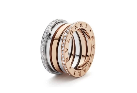 B. ZERO1 RING, WHITE & ROSE GOLD, DIAMONDS