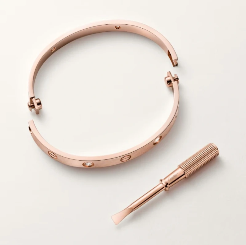 Cartier LOVE bracelet, classic model, brushed, 4 diamonds (SIZE 16) B6080016 4