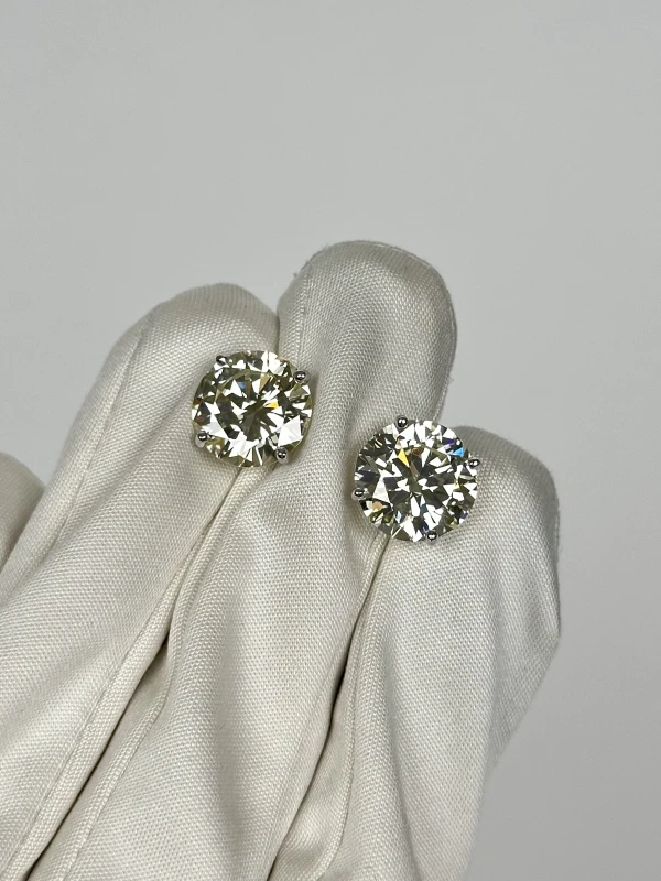 СЕРЬГИ NO NAME ROUND DIAMOND 5.80-6.10 N-P/VVS-VS EARRINGS NN5.80-6.10 N-P/VVS-VS 3
