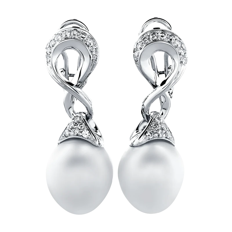 SOUTH SEE BAROQUE PEARLS 15.7 - 14.3 EARRINGS