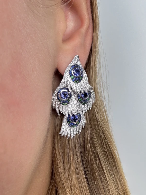 Carrera y Carrera PEACOCK EARRINGS CYC449 2