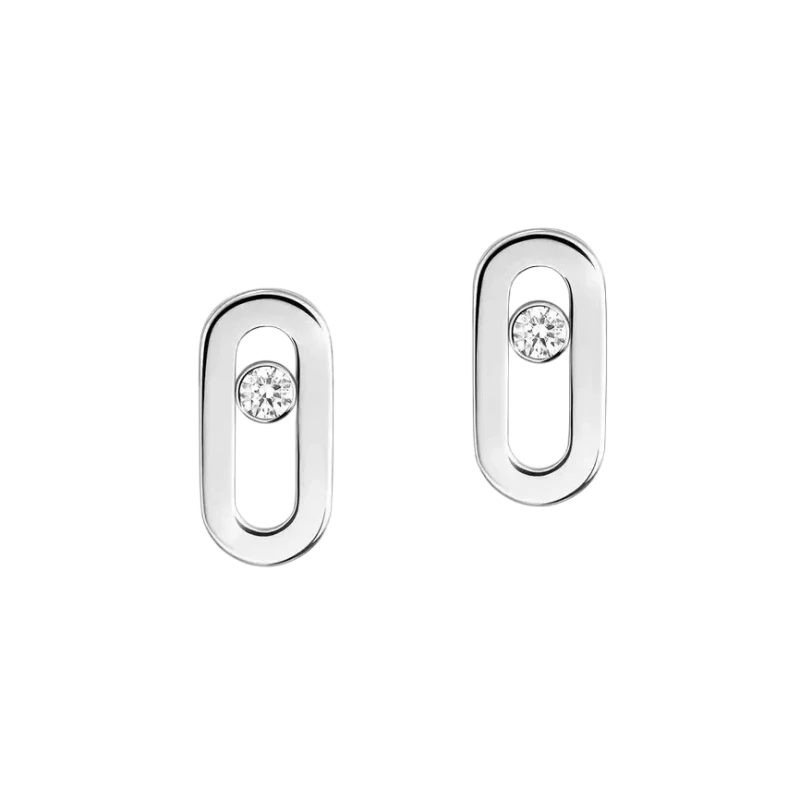 GOLD MOVE UNO STUD EARRINGS