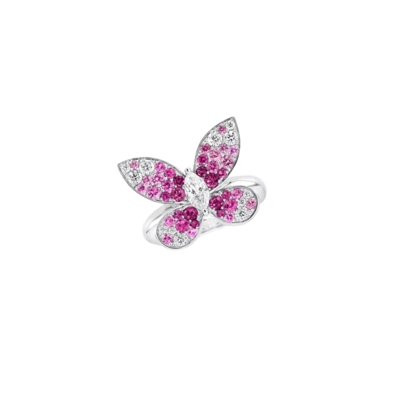 GRAFF Butterfly ring set with sapphires, floral sapphires and diamonds (SIZE 52) RGR1232 1