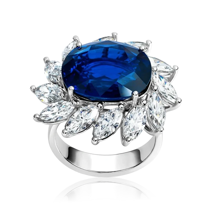 Bucherer SAPPHIRE 12.60 - 5.02 - 5.13 & DIAMOND SET (IGI) Bucherer Set 3