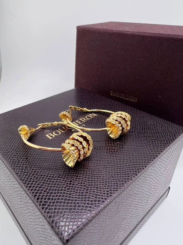 Boucheron FROU FROU YELLOW GOLD DIAMONDS EARRINGS BOUCHERON 4