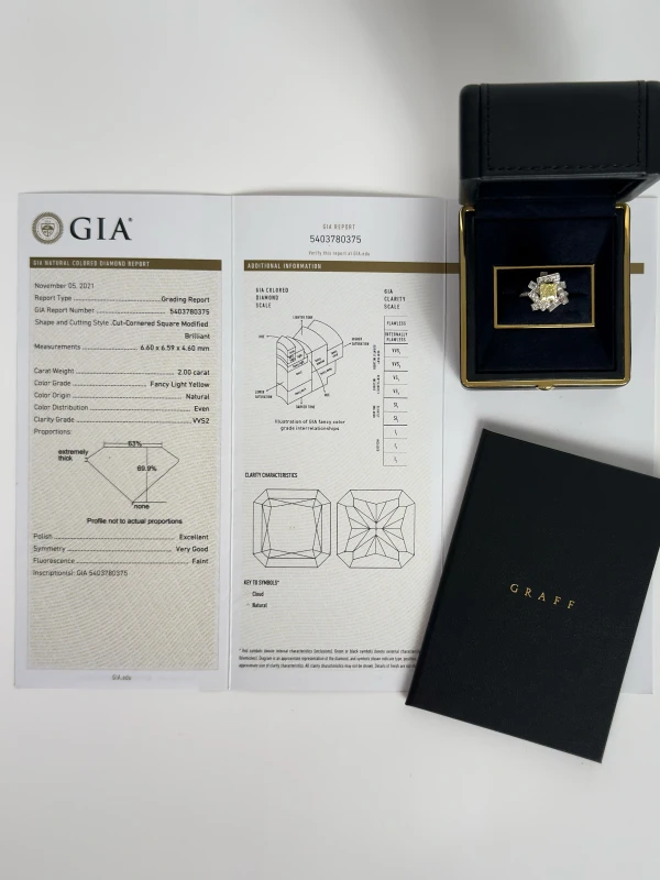 Graff Threads Yellow and White Diamond Ring (GIA) RGR827 5