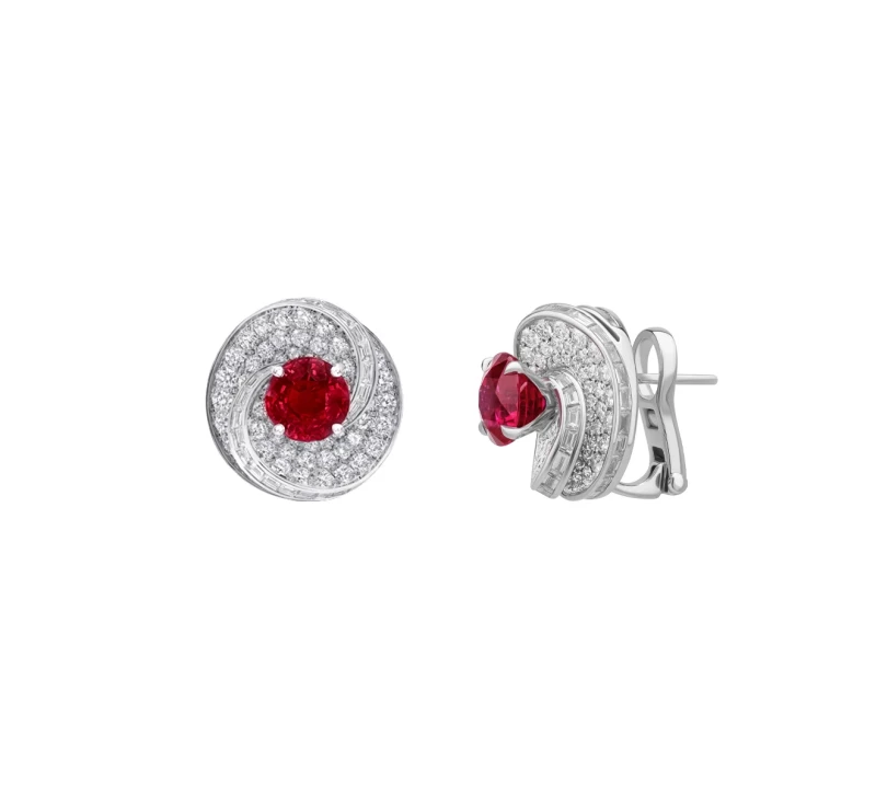 DeRosa RUBY ROUND EARRINGS 2.03 - 2.02 CT E184711282 1