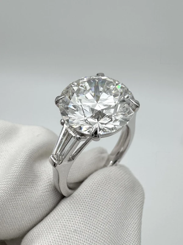 Earrings without a brand ROUND DIAMOND 7.07 CT G/VS2 RING (GIA) EXEXEX NN7.07CT G/VS2 3