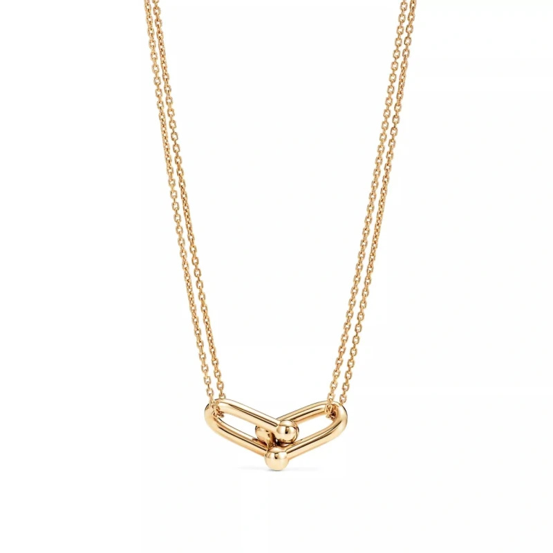 HardWear Large Double Link Pendant in Yellow Gold