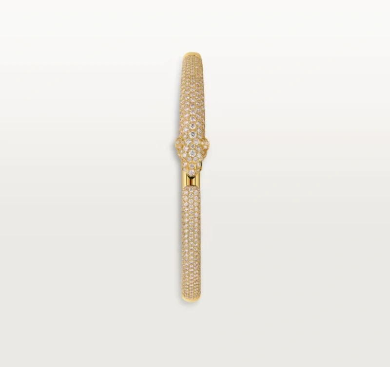 Cartier Panthère de Cartier bracelet, small model, half-paved (SIZE 20) N6718120 4