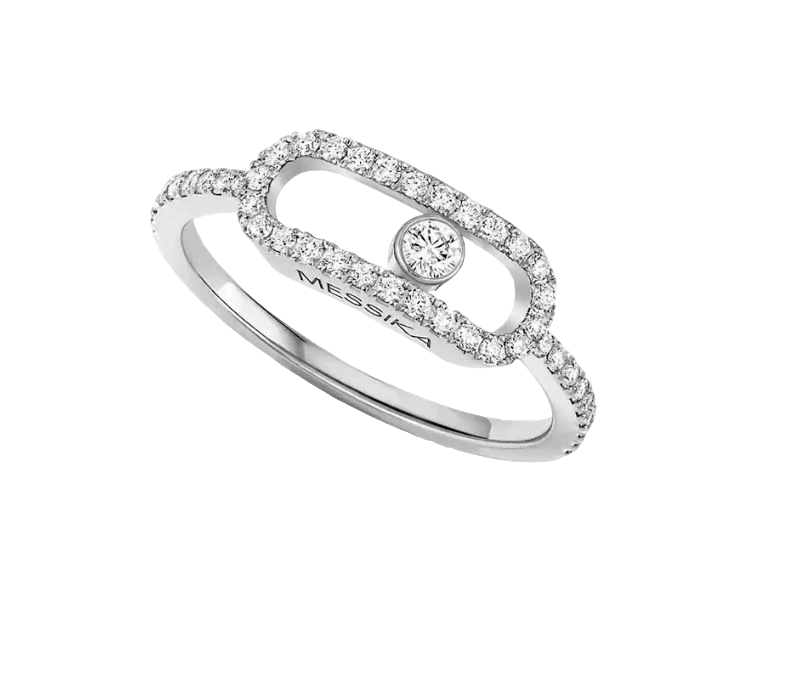 MOVE UNO PAVÉ LM White Gold Diamond Ring