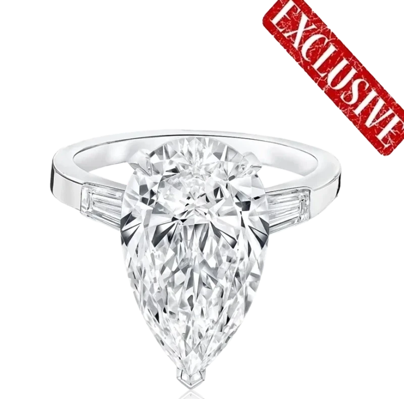 Earrings without a brand PEAR DIAMOND 10.21 CT D/FLAWLESS RING (GIA) EX/EX/none NN10.21D/FL 1