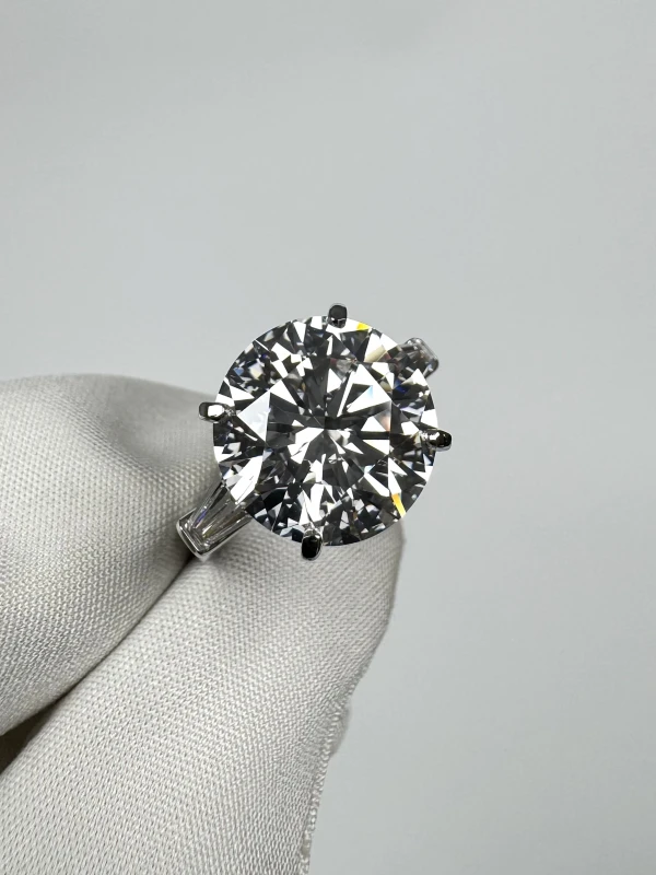 No name ROUND DIAMOND 7.22CT D/VVS1 EXEXEX NONE AGS RING (SIZE 51) NN7.22CT D/VVS1 4