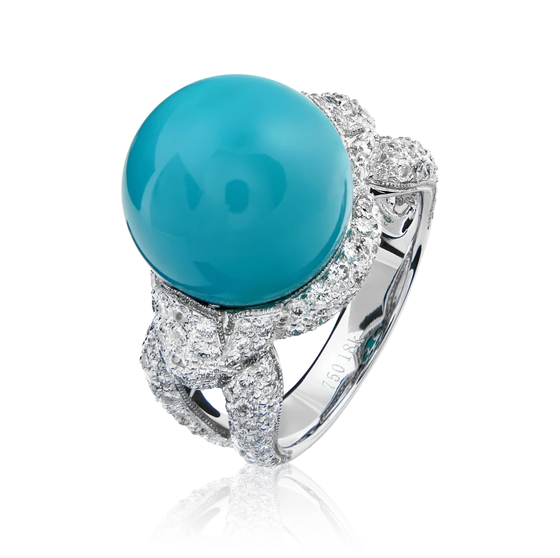 Turquoise stone 13.99 mm Ring (SIZE 55)