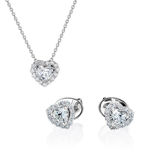 Earrings without a brand КОМПЛЕКТ С БРИЛЛИАНТАМИ 1.00 CT G-H/SI2 - 0.91 CT G/VS2