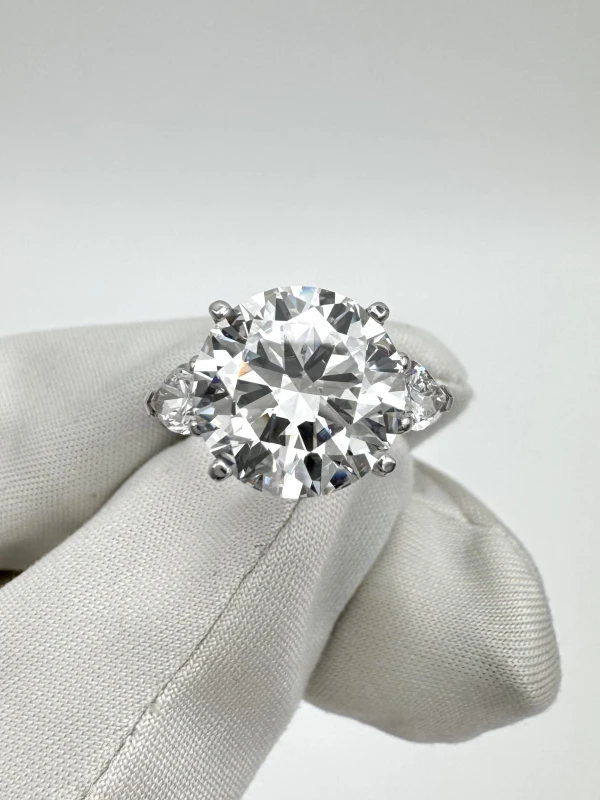 Earrings without a brand ROUND DIAMOND 5.01 CT F/VS2 RING (GIA) EXEXEX nn5.01ct F/VS2 3