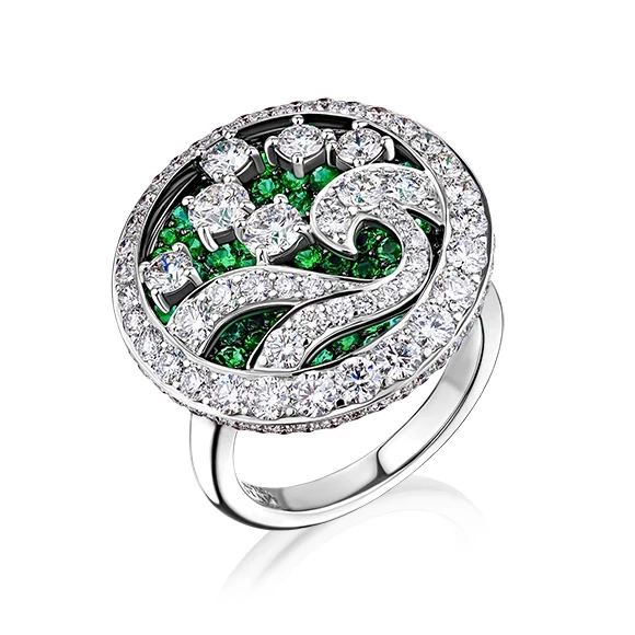 WAVE RING EMERALDS