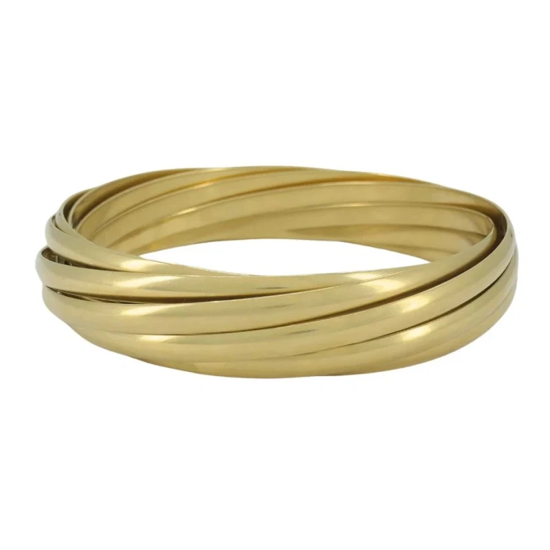 Vintage Paloma Picasso Tiffany & Co. 18k Gold Melody 9 Bangle Bracelet
