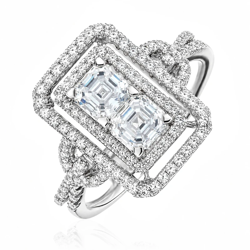 ASSCHER DIAMONDS 1.01 CT RING (SIZE 56)