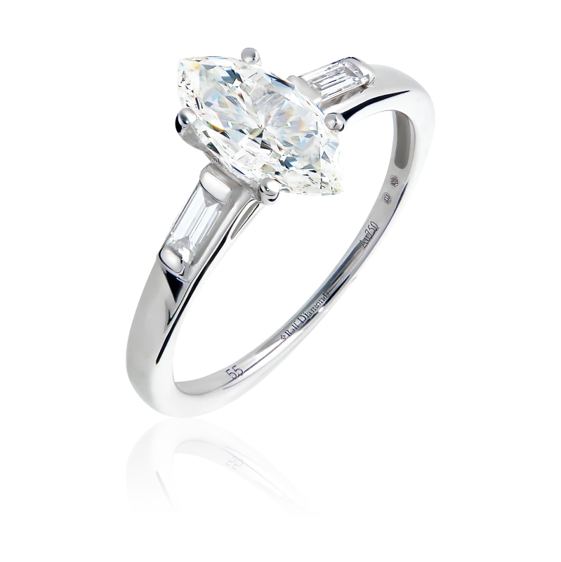 MARQUISE DIAMOND 0.68 CT J/VS2 RING (SIZE 55)
