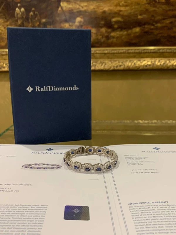 RalfDiamonds SAPPHIRES 6.85 CT AND DIAMOND 4.62 CT BRACELET RDB 6.85 CT 8