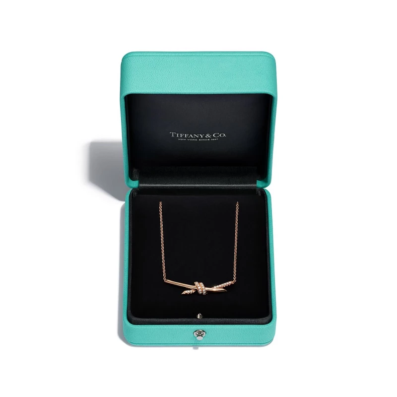 Tiffany & Co Tiffany Knot Pendant in Rose Gold with Diamonds 69525857 4