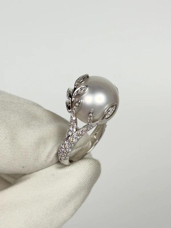 Мikimoto  Olive Branch Akoya Pearl 14 mm Ring (SIZE 54) MR14MM 3