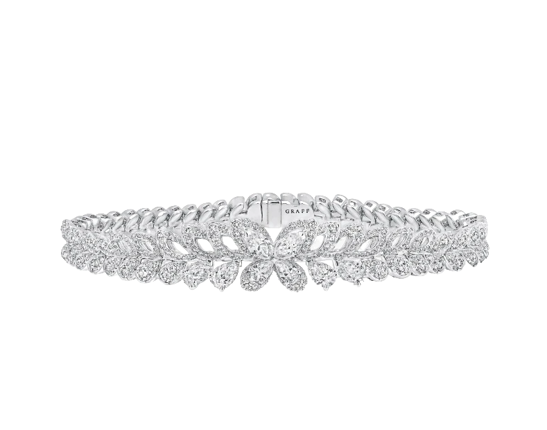 Butterfly Diamond Bracelet White Gold