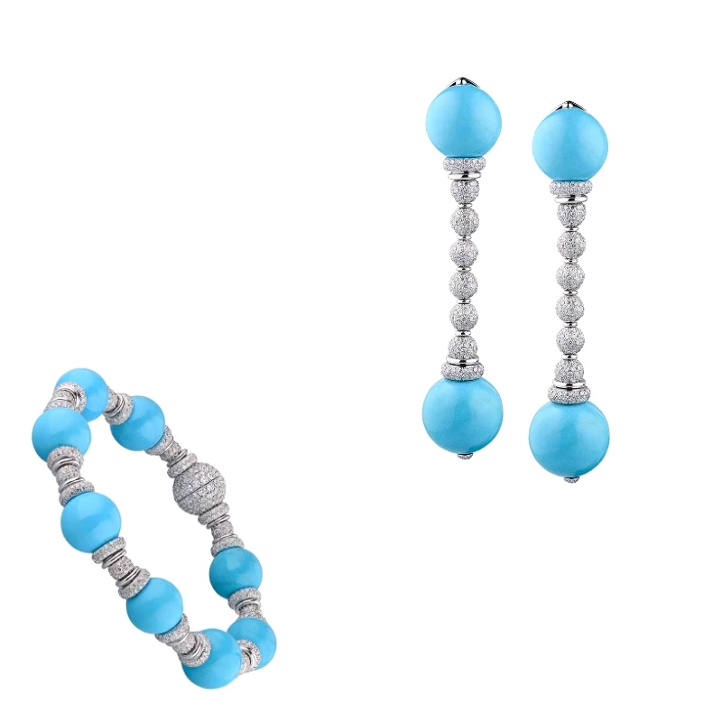 TURQUOISE SET- EARRINGS & BRACELET